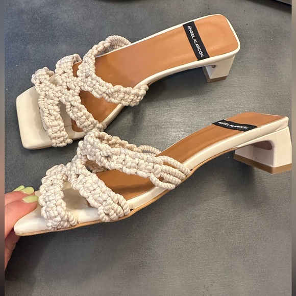 Angel Alarcon Woven Kitten Heel Size 37 - Picture 5 of 5